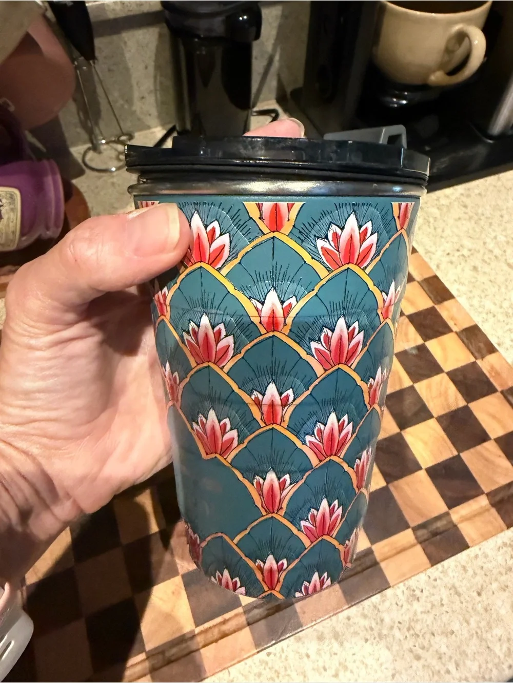 Pirani 16oz tumbler. Keeps hot and cold, floats in water, leak proof